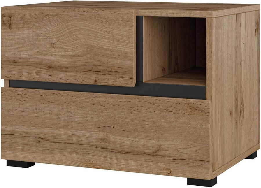 Home affaire Nachtkastje Cross moderne greeploze nachtkastje - Foto 4