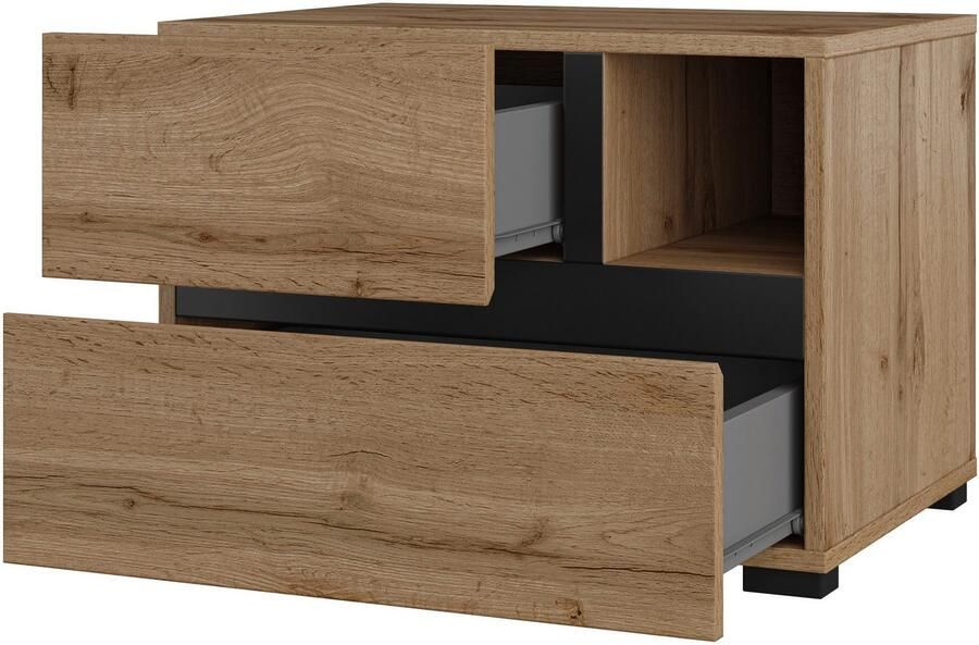 Home affaire Nachtkastje Cross moderne greeploze nachtkastje - Foto 6