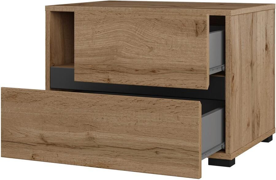 Home affaire Nachtkastje Cross moderne greeploze nachtkastje - Foto 7