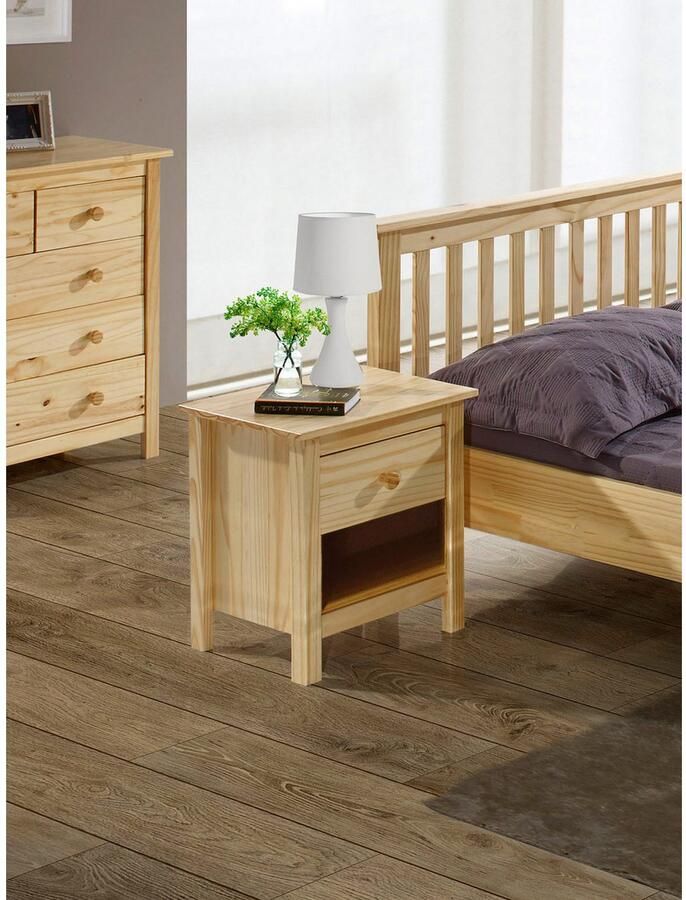 Home affaire Nachtkastje gemaakt van massief grenenhout (1 stuk) - Foto 4