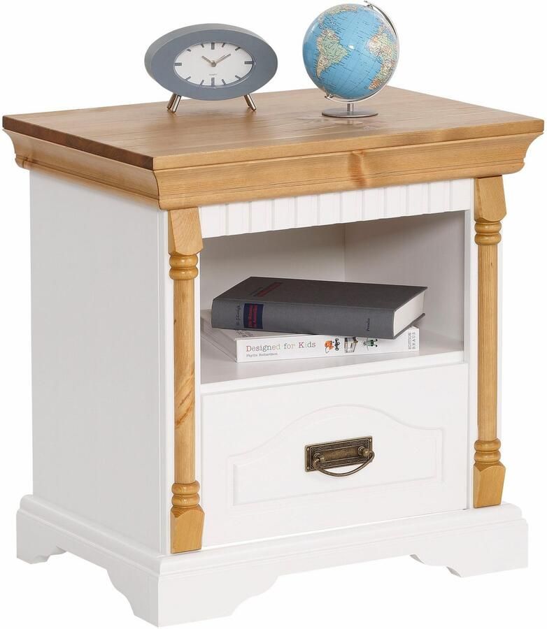 Home affaire Nachtkastje Graz van massief grenen met luxueuze details breedte: 55 cm - Foto 5