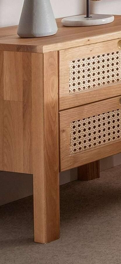 Home affaire Nachtkastje Hällevik nachtkastje Ladefronten met Weens vlechtwerk FSC-gecertificeerd eiken (1 stuk) - Foto 5