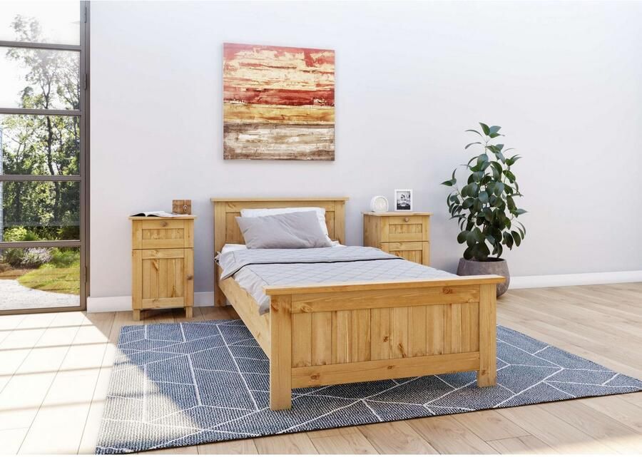 Home affaire Nachtkastje Juventus Nako Nachttafel met een lade van massief dennenhout fsc -gecertificeerd - Foto 5