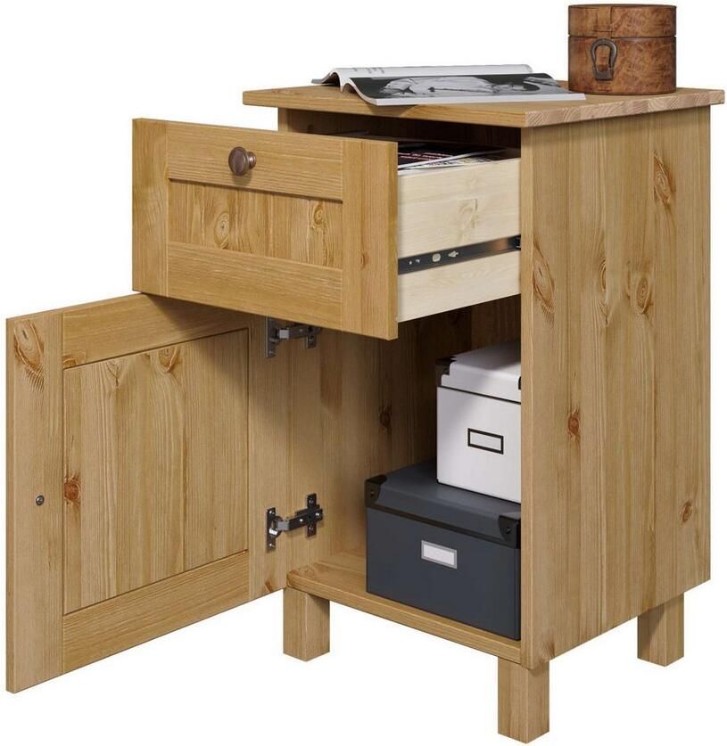 Home affaire Nachtkastje Juventus Nako Nachttafel met een lade van massief dennenhout fsc -gecertificeerd - Foto 3