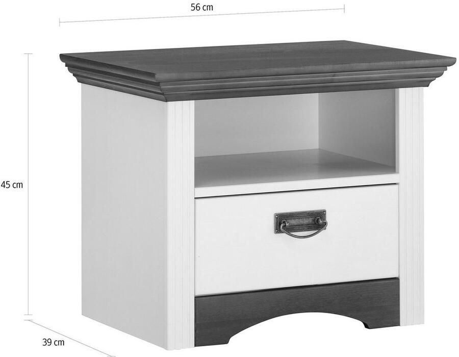 Home affaire Nachtkastje Konrad van massief fsc -gecertificeerd grenen