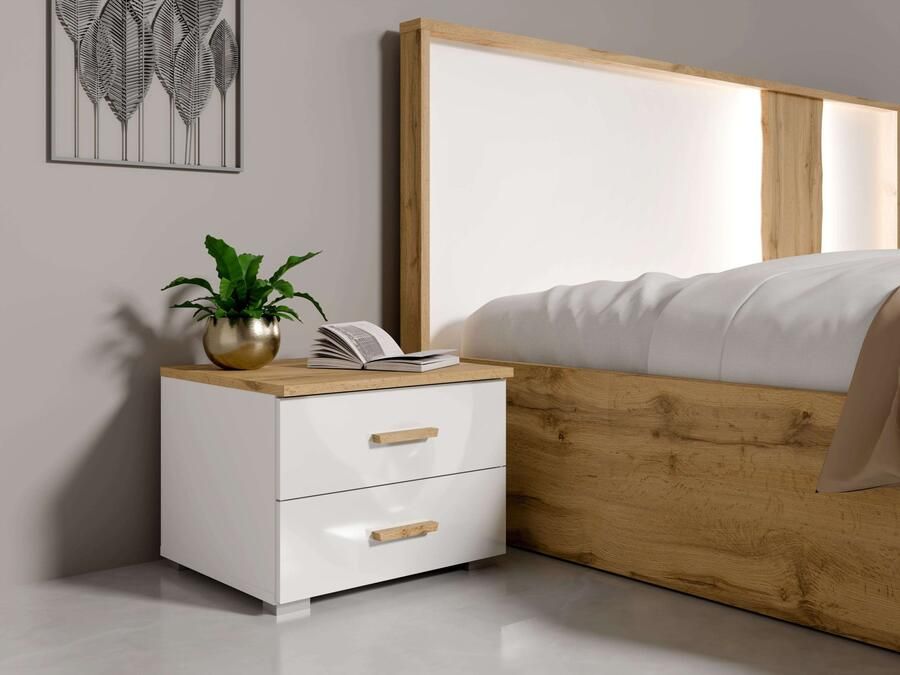 Home affaire Nachtkastje Nachttafels Fabella (2 stuks) BxDxH 46 4x40 8x35 cm (set) - Foto 5