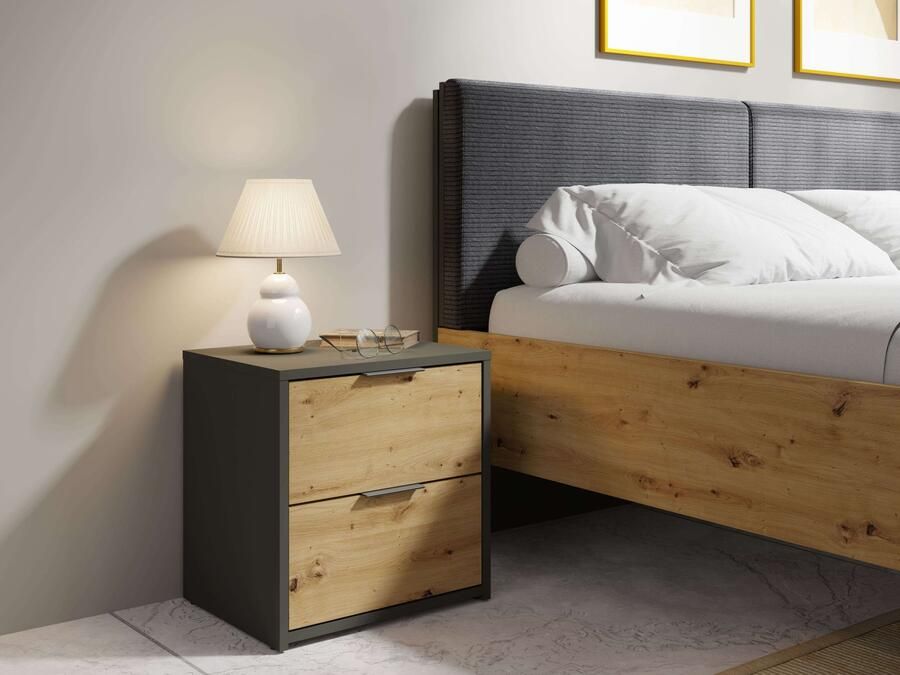 Home affaire Nachtkastje Nachttafels Loreto (2 stuks) afmetingen: B D H 44 35 46 cm (set 2 stuks) - Foto 7