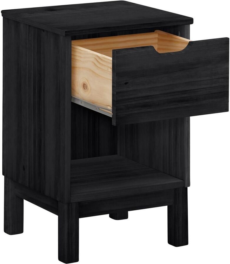 Home affaire Nachtkastje Post massief grenenhout opbergmogelijkheid door lade breedte 38 cm - Foto 2