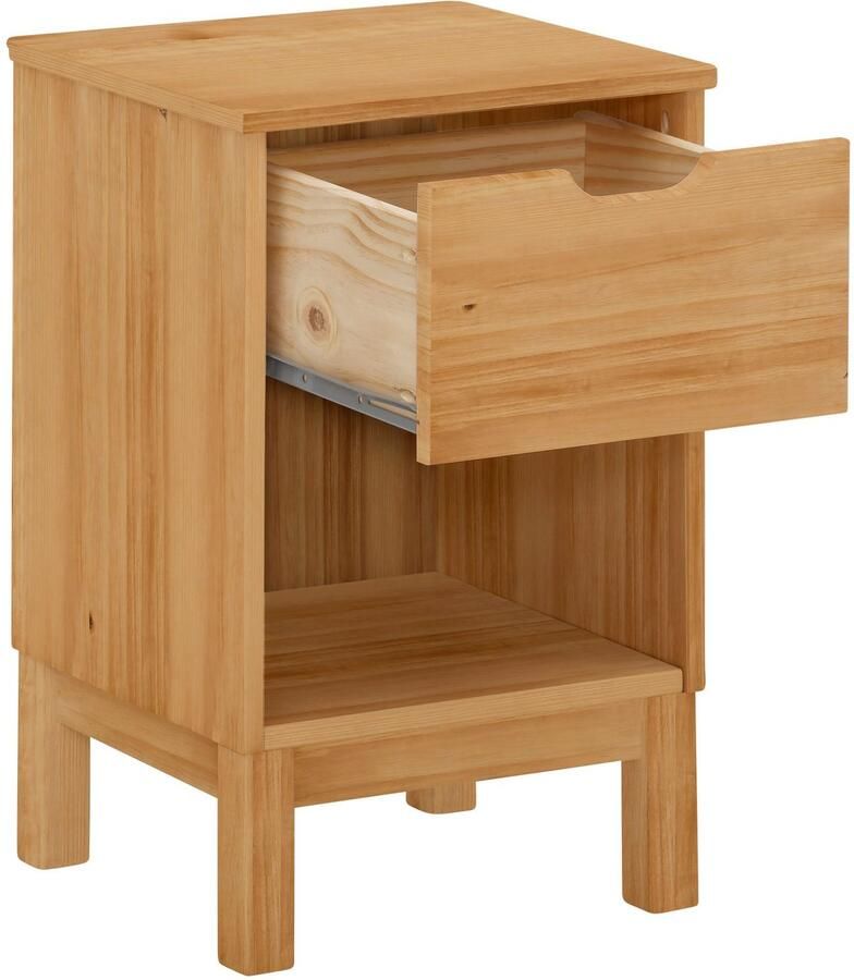 Home affaire Nachtkastje Post massief grenenhout opbergmogelijkheid door lade breedte 38 cm - Foto 2