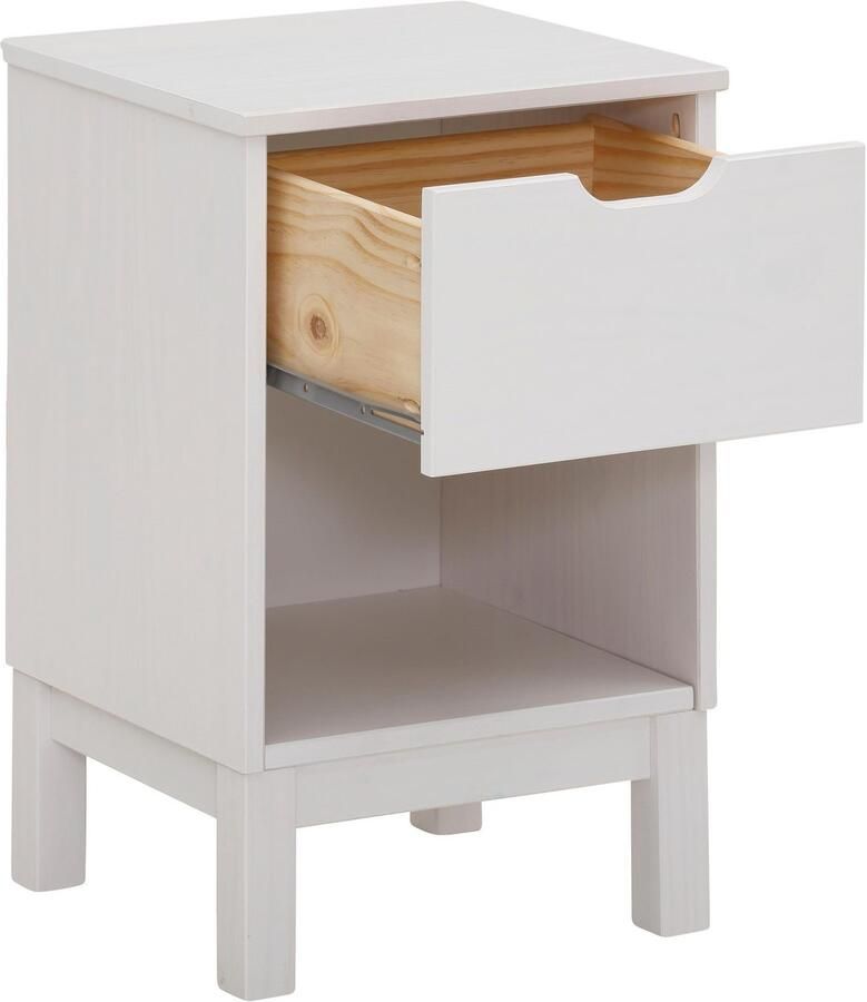 Home affaire Nachtkastje Post massief grenenhout opbergmogelijkheid door lade breedte 38 cm - Foto 2