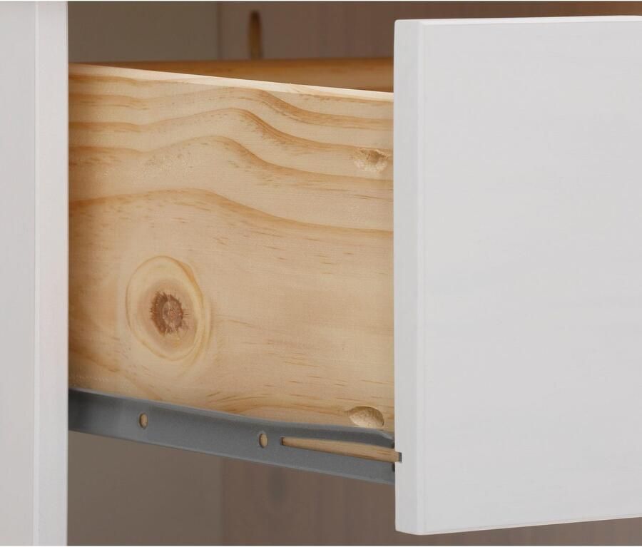 Home affaire Nachtkastje Post massief grenenhout opbergmogelijkheid door lade breedte 38 cm - Foto 3