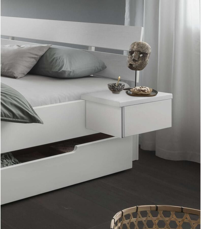 Home affaire Nachtkastje Progress bedplank Rechts hangkast nachtkastje met lade hangend fsc-gecertificeerd vuren massief hout