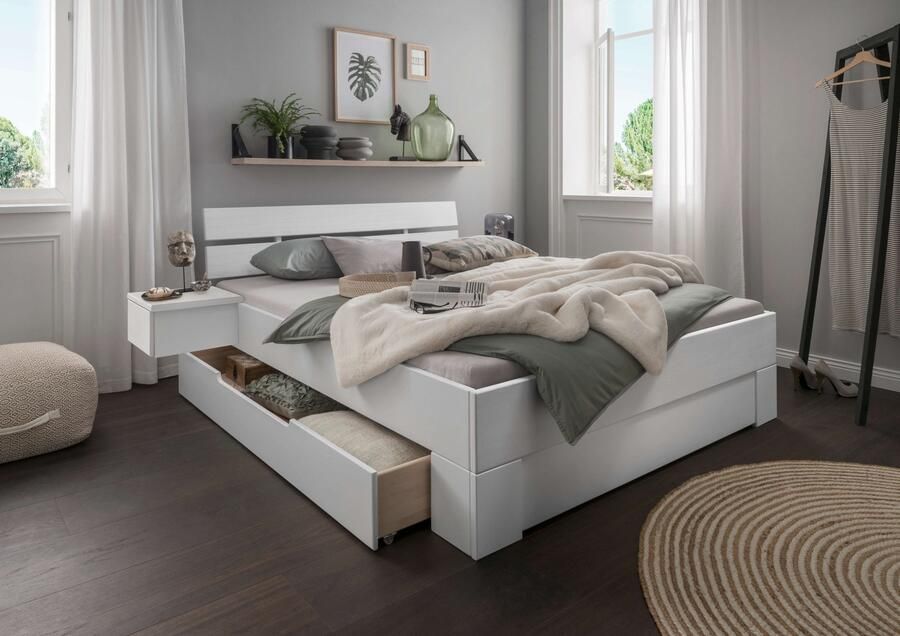 Home affaire Nachtkastje Progress hangtafels van massief vurenhout FSC-gecertificeerd Set van 2 stuks links en rechts FSC-gecertificeerd massief vurenhout (set 2 stuks) - Foto 5