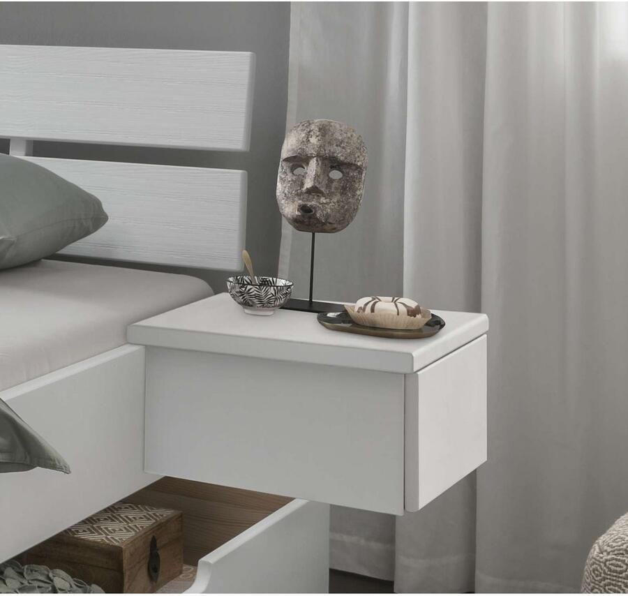 Home affaire Nachtkastje Progress hangtafels van massief vurenhout FSC-gecertificeerd Set van 2 stuks links en rechts FSC-gecertificeerd massief vurenhout (set 2 stuks) - Foto 2