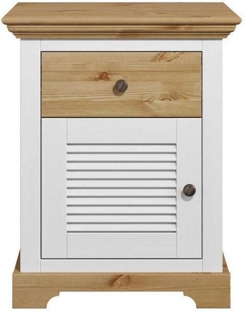 Home affaire Nachtkastje Rauna landhuisstijl elegant design met lamellen en kassetten 2 kleuren - Foto 7