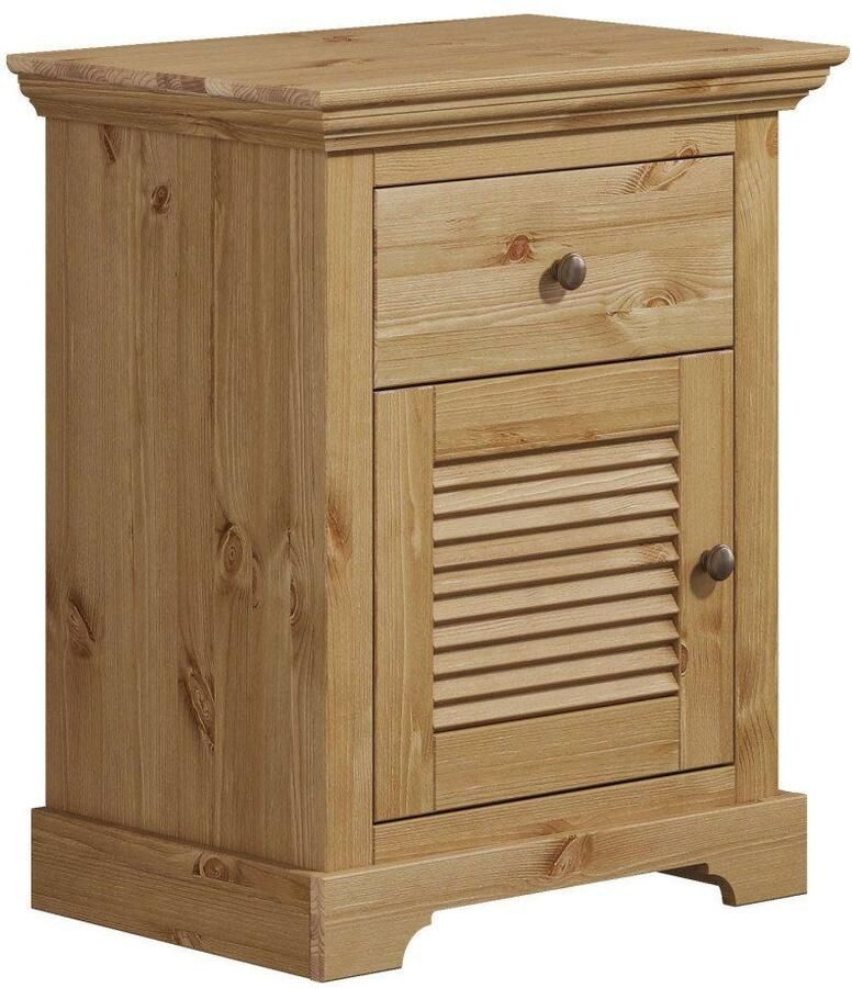 Home affaire Nachtkastje Rauna landhuisstijl elegant design met lamellen en kassetten 2 kleuren - Foto 6