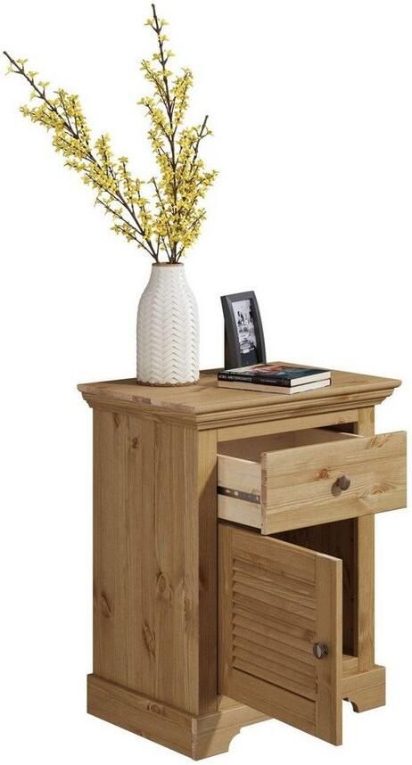 Home affaire Nachtkastje Rauna landhuisstijl elegant design met lamellen en kassetten 2 kleuren - Foto 4