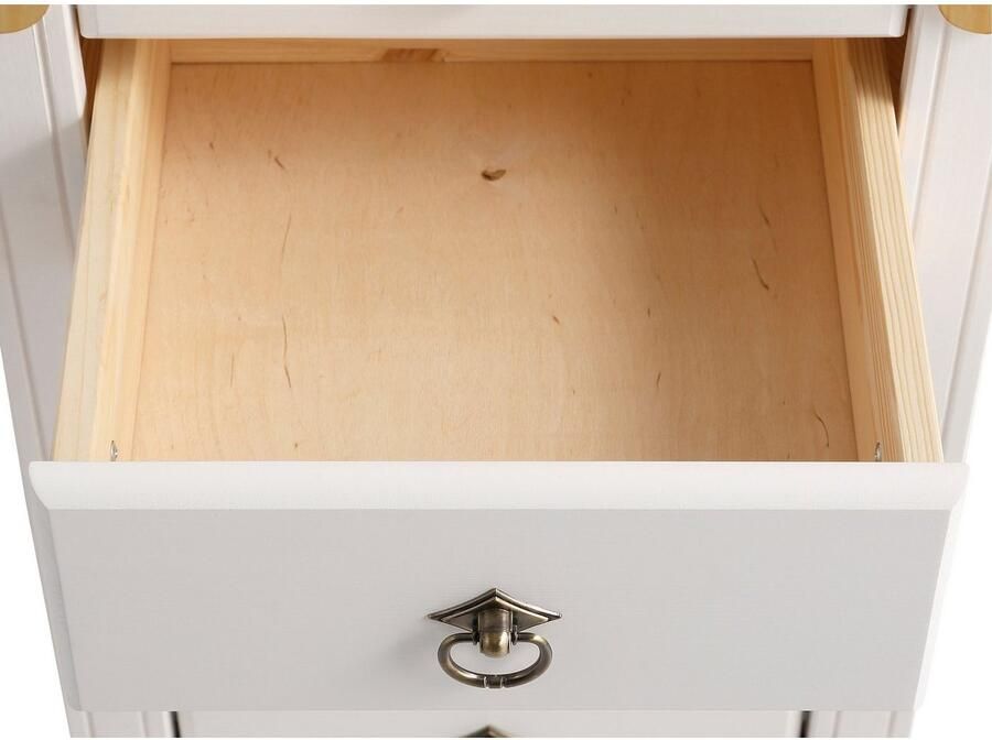 Home affaire Nachtkastje TESSIN van massief fsc -gecertificeerd dennenhout met 3 lades - Foto 4