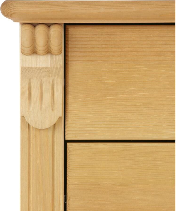 Home affaire Nachtkastje TESSIN van massief fsc -gecertificeerd dennenhout met 3 lades - Foto 6