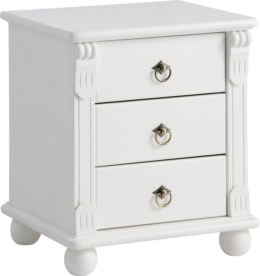 Home affaire Nachtkastje TESSIN van massief fsc -gecertificeerd dennenhout met 3 lades - Foto 2