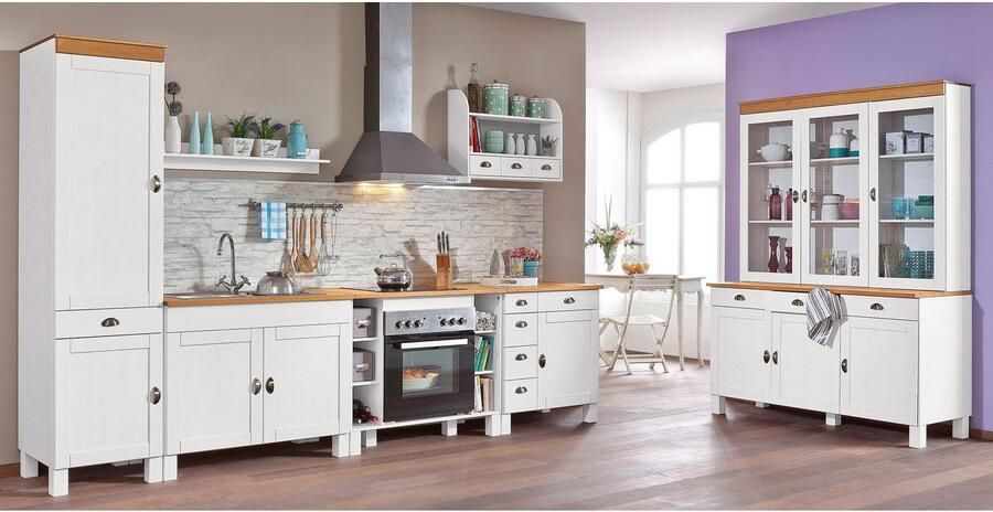 Home affaire Ombouwkast voor oven Oslo 100 cm breed in 2 diepten massief grenen met 23 mm werkblad - Foto 8