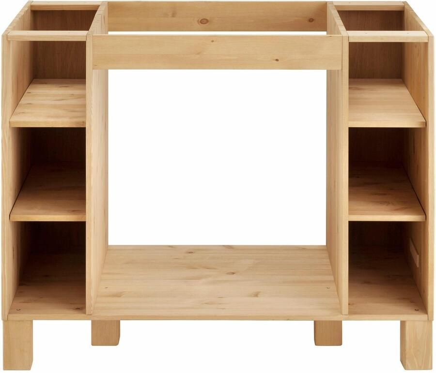 Home affaire Ombouwkast voor oven Oslo 100 cm breed van massief grenen zonder werkblad met 6 vakken - Foto 4