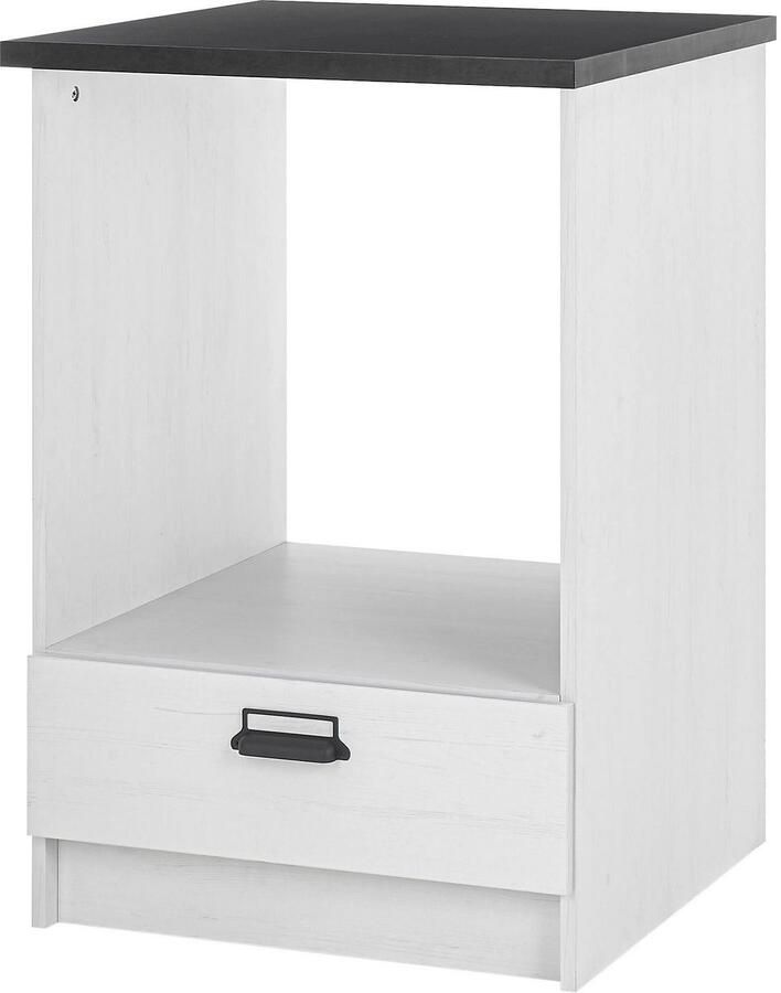 Home affaire Ombouwkast voor oven Sherwood met apothekersgrepen van metaal breedte van het werkblad 63 cm - Foto 2