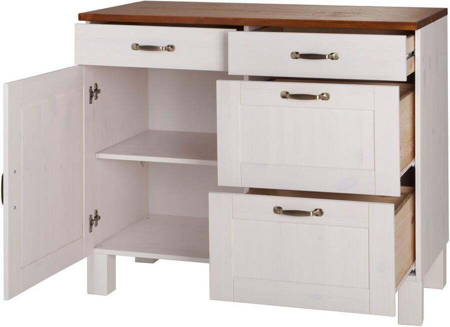 Home affaire Onderkast Alby Breedte 100 cm 1 deur 4 laden - Foto 3