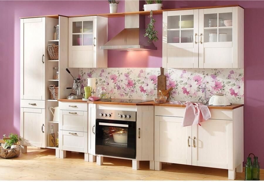 Home affaire Hoge kast Alby Breedte 75 cm 2 deuren 1 lade 6 open vakken - Foto 3