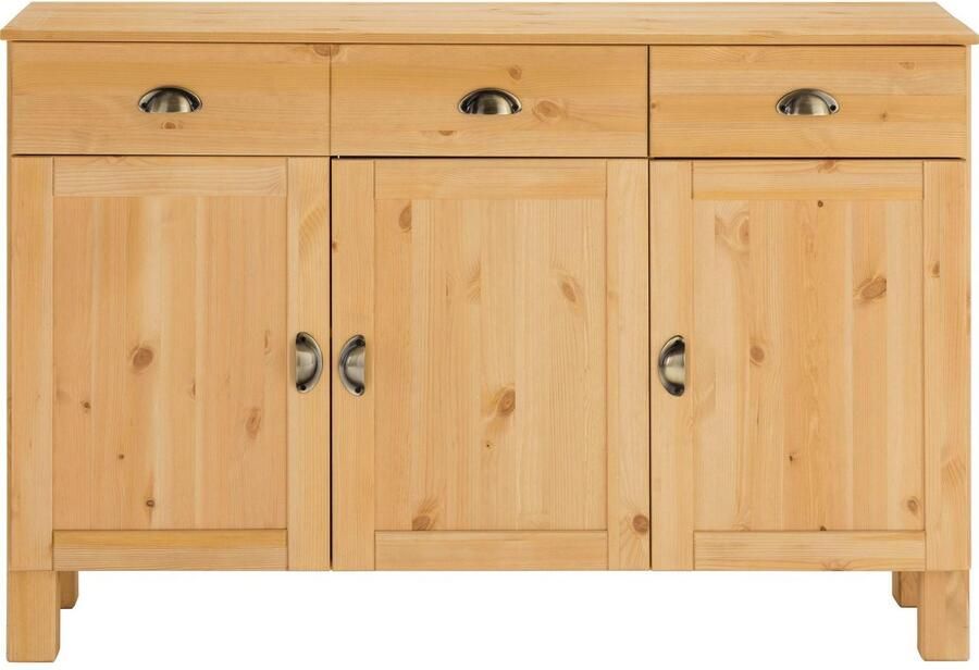 Home affaire Onderkast Oslo 125 cm breed 38 cm diep als dressoir 3 deuren 2 laden - Foto 4