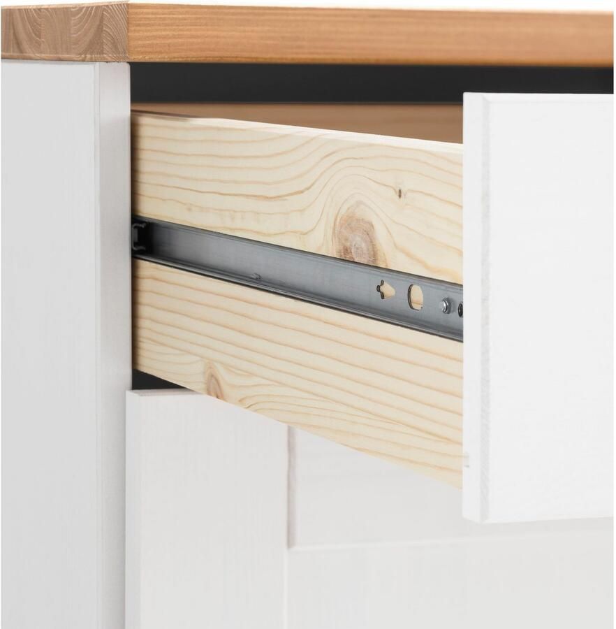 Home affaire Onderkast Oslo 85 cm breed 38 cm diep als dressoir te gebruiken 2 deuren 2 laden - Foto 3