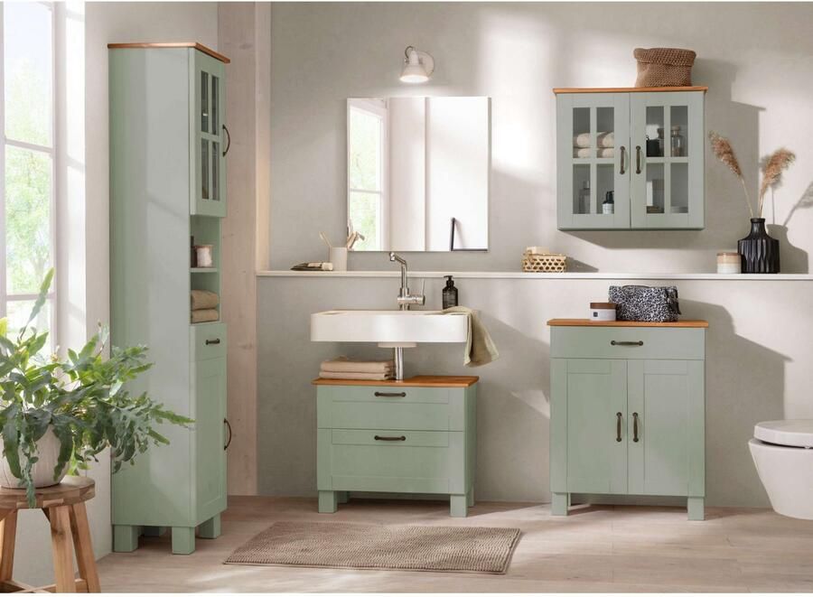 Home affaire Hoge kast Rodby Massief FSC -gecertificeerd hout breedte 33 cm hoogte 180 cm - Foto 2