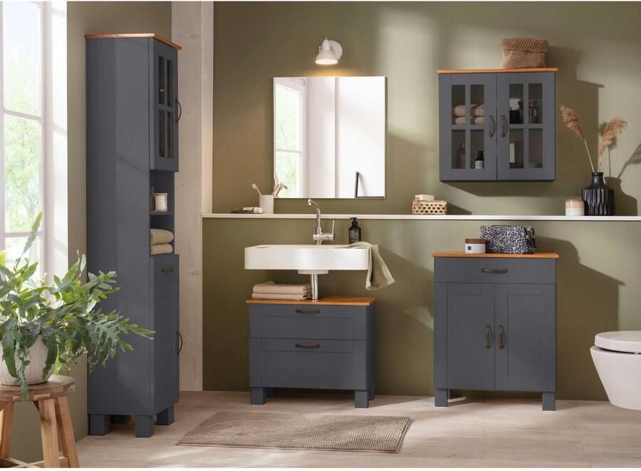 Home affaire Hoge kast Rodby Massief FSC -gecertificeerd hout breedte 33 cm hoogte 180 cm - Foto 2