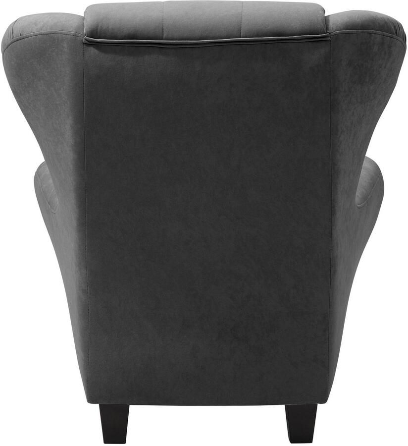 Home affaire Oorfauteuil Alexander incl. hocker met stiksels in vele kleuren (2 stuks) - Foto 3