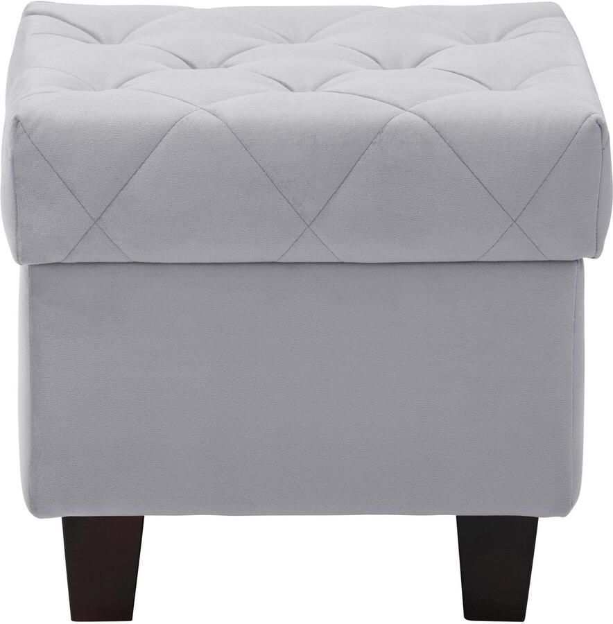 Home affaire Oorfauteuil ALEXANDRA incl. hocker met stiksels in vele kleuren (2-delig 2 stuks) - Foto 2