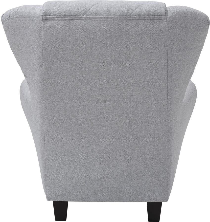 Home affaire Oorfauteuil ALEXANDRA incl. hocker met stiksels in vele kleuren (2-delig 2 stuks) - Foto 3