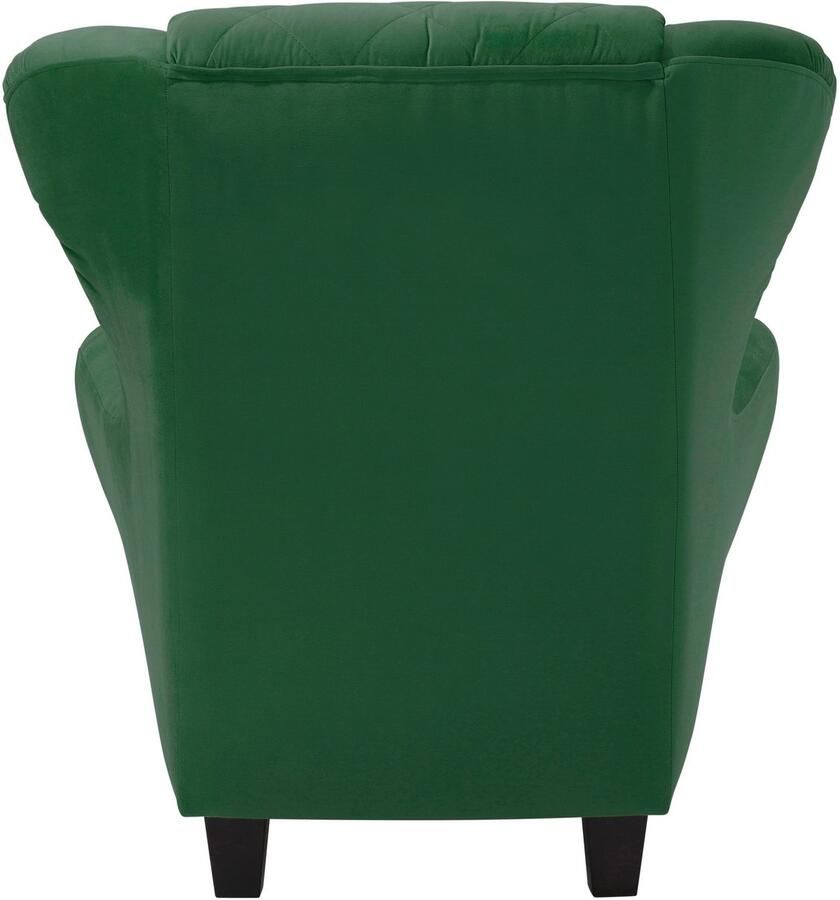 Home affaire Oorfauteuil ALEXANDRA incl. hocker met stiksels in vele kleuren (2-delig 2 stuks) - Foto 4