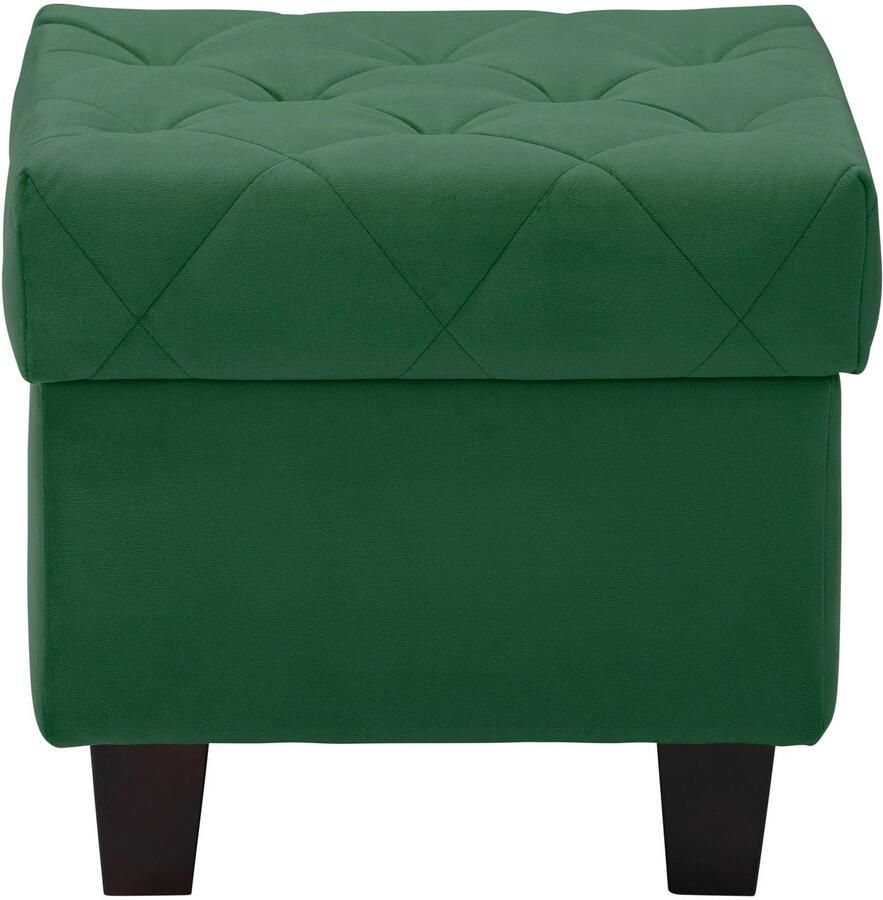 Home affaire Oorfauteuil ALEXANDRA incl. hocker met stiksels in vele kleuren (2-delig 2 stuks) - Foto 2