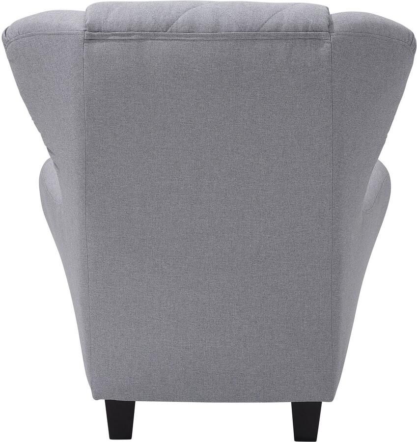 Home affaire Oorfauteuil ALEXANDRA incl. hocker met stiksels in vele kleuren (2-delig 2 stuks) - Foto 3