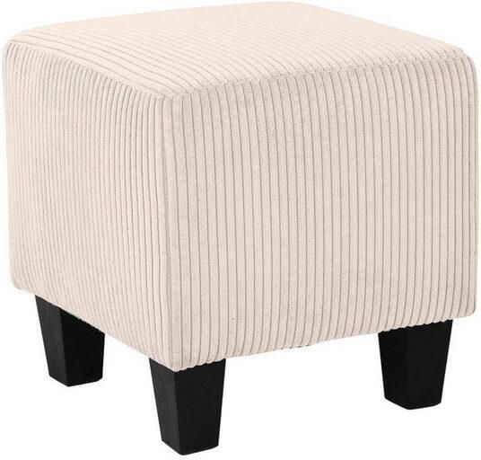 Home affaire Oorfauteuil Chilly stoel met poef en verenvering in cord en microvezel bekleding onze permanente lage prijs (set 2 stuks) - Foto 5
