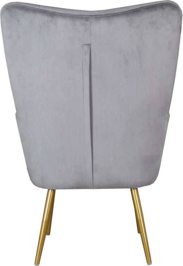 Home affaire Oorfauteuil LITZ in droomachtig fluweel relaxstoel met poef - Foto 10