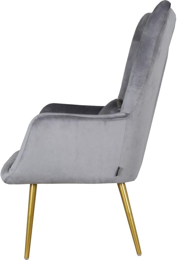 Home affaire Oorfauteuil LITZ in droomachtig fluweel relaxstoel met poef - Foto 11