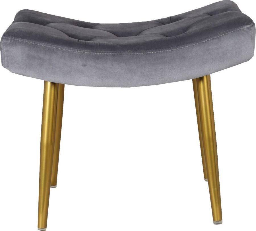 Home affaire Oorfauteuil LITZ in droomachtig fluweel relaxstoel met poef