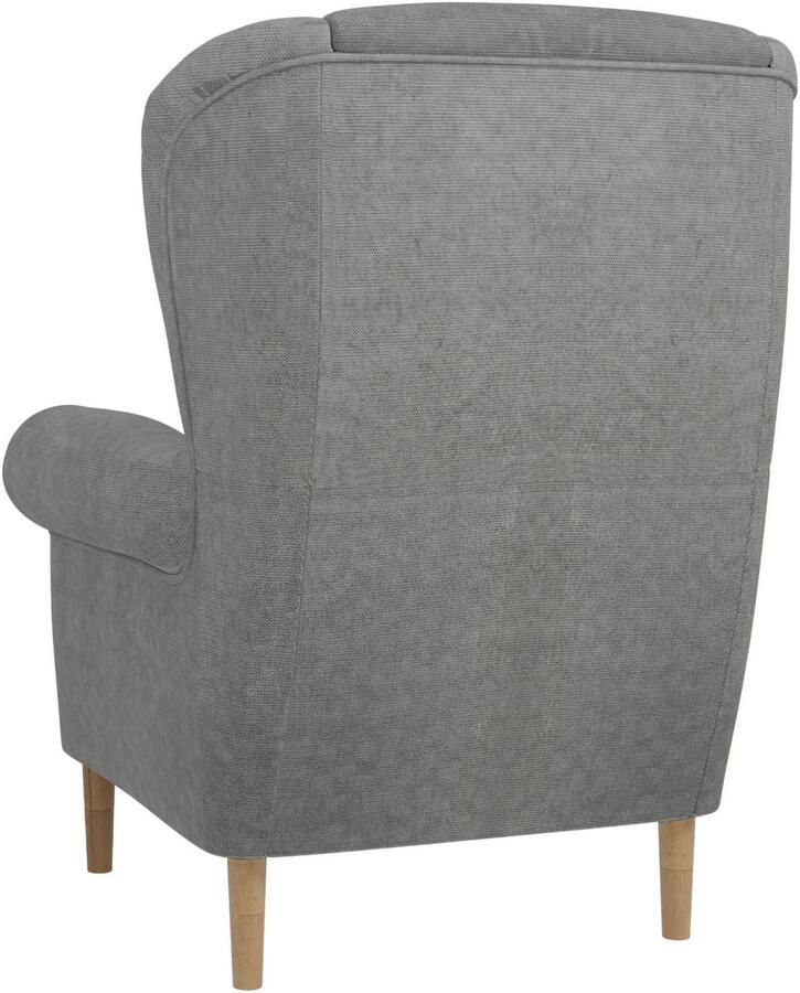 Home affaire Oorfauteuil OSTIANO BxDxH: 80x82x98 cm fauteuil Uniek stuk dikke gebogen armleuningen effen en geruit - Foto 2