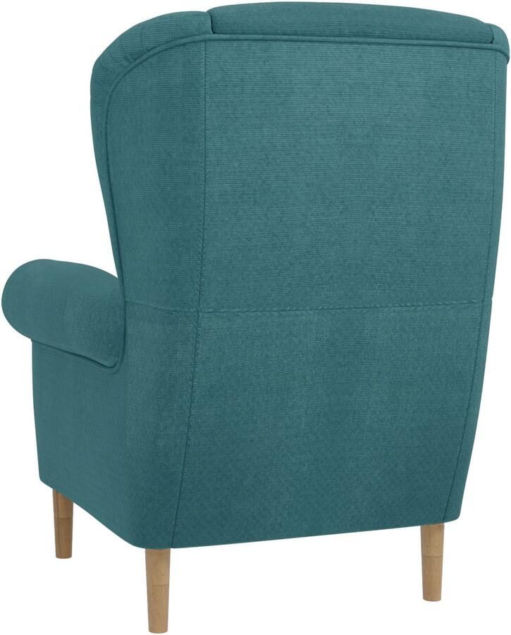 Home affaire Oorfauteuil OSTIANO BxDxH: 80x82x98 cm fauteuil Uniek stuk dikke gebogen armleuningen effen en geruit - Foto 2