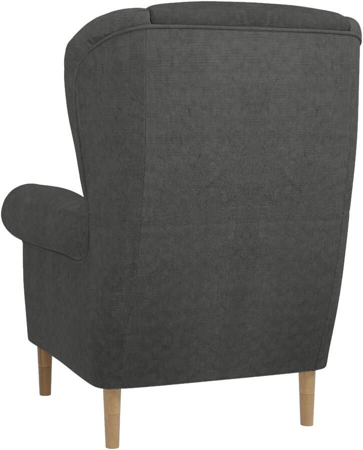 Home affaire Oorfauteuil OSTIANO BxDxH: 80x82x98 cm fauteuil Uniek stuk dikke gebogen armleuningen effen en geruit - Foto 2