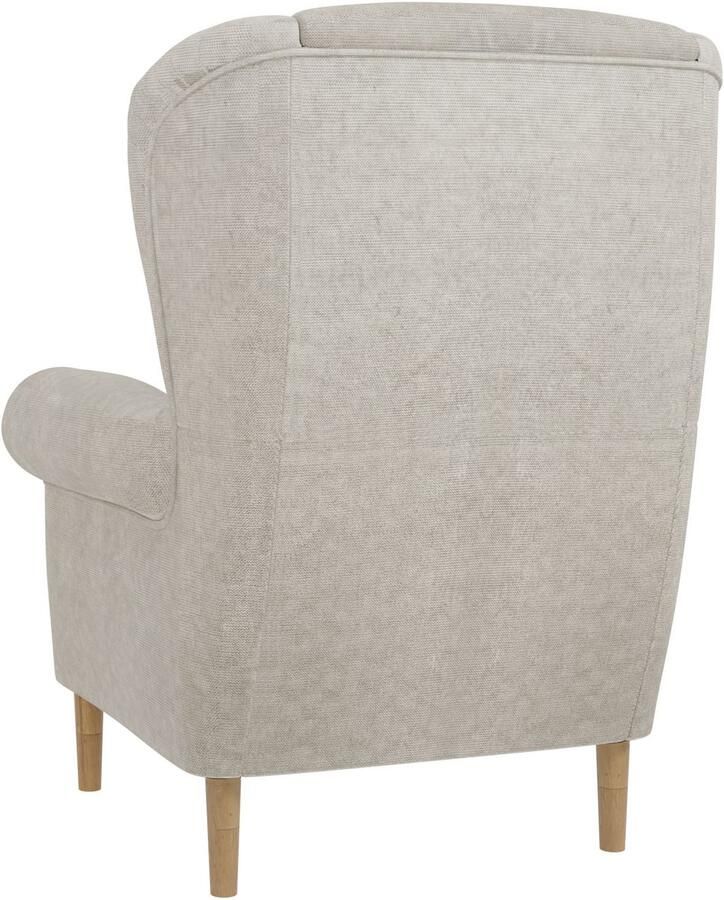 Home affaire Oorfauteuil OSTIANO BxDxH: 80x82x98 cm fauteuil Uniek stuk dikke gebogen armleuningen effen en geruit - Foto 2