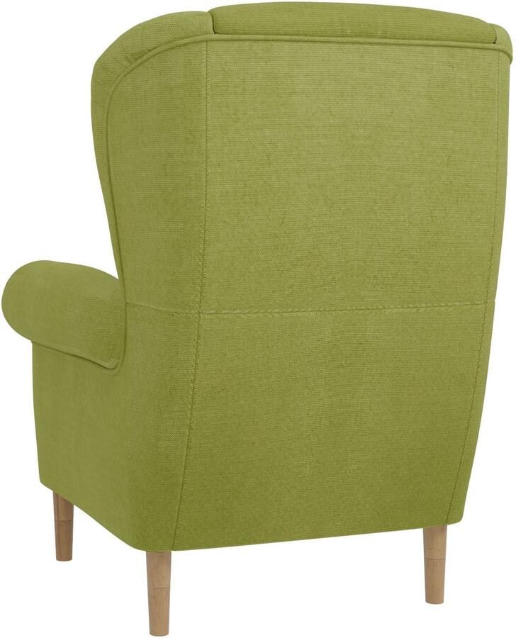 Home affaire Oorfauteuil OSTIANO BxDxH: 80x82x98 cm fauteuil Uniek stuk dikke gebogen armleuningen effen en geruit - Foto 2