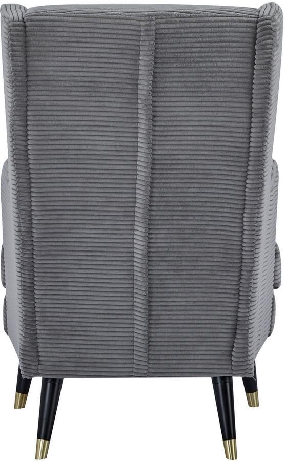 Home affaire Oorfauteuil ZILLER TV-stoel vrij in de ruimte te plaatsen in cord en fluweel - Foto 7