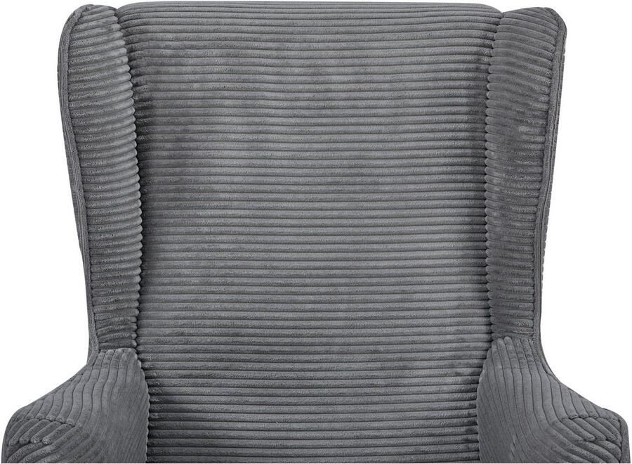 Home affaire Oorfauteuil ZILLER TV-stoel vrij in de ruimte te plaatsen in cord en fluweel - Foto 5